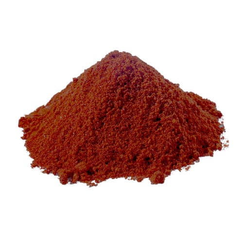 Partículas rojas seca