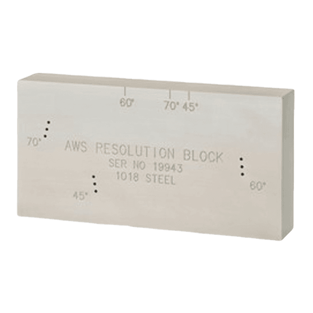 Block de Calibración AWS RC Material: Acero Inoxidable.
